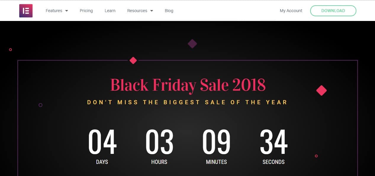 Elementor Black Friday