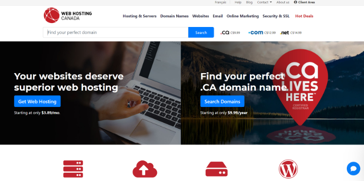 web-hosting-canada "width =" 740 "height =" 369 "class =" sejajarkan ukuran-penuh wp-image-235108 "srcset =" https://www.isitwp.com/wp-content/uploads/2019/ 07 / web-hosting-canada.jpg 740w, https://www.isitwp.com/wp-content/uploads/2019/07/web-hosting-canada-300x150.jpg 300w "ukuran =" (maks-lebar: 740px) 100vw, 740px "/></p>
<p>Web Hosting Kanada berbasis di Montreal, Quebec dan dipercaya oleh lebih dari 30.000 usaha kecil. Penyedia hosting web Kanada ini adalah salah satu dari sedikit yang menawarkan server di pantai Timur dan Barat. Jadi, di mana pun di Kanada, pengguna Anda berada, Anda dapat mengandalkan mereka untuk memberikan kecepatan cepat.  </p>
<p>Selain layanan hosting web, Web Hosting Kanada juga menawarkan nama domain, pembuat situs web Weebly, layanan email dan pemasaran online, sertifikat keamanan dan SSL, dan banyak lagi. </p>
<p>Mereka juga menyediakan dukungan dwibahasa 24/7, ahli melalui telepon, obrolan, dan email. </p><div class=