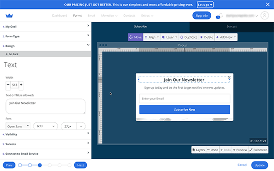 Rancang munculan Anda dengan dasbor Sumo