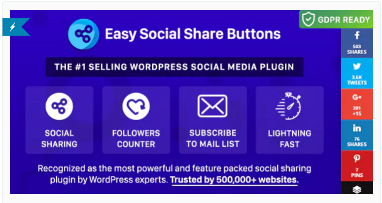 Tombol Berbagi Sosial yang Mudah, Plugin Pinterest