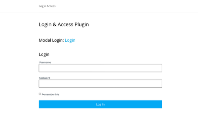 Login & Akses plugin wordpress