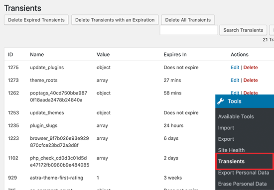 Mengelola transien di WordPress