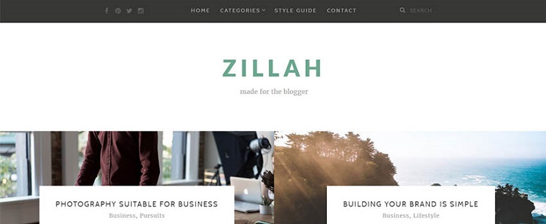 Tema wordpress Zillah