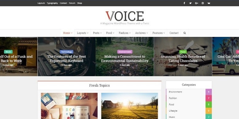 Suara, tema majalah, majalah majalah wordpress