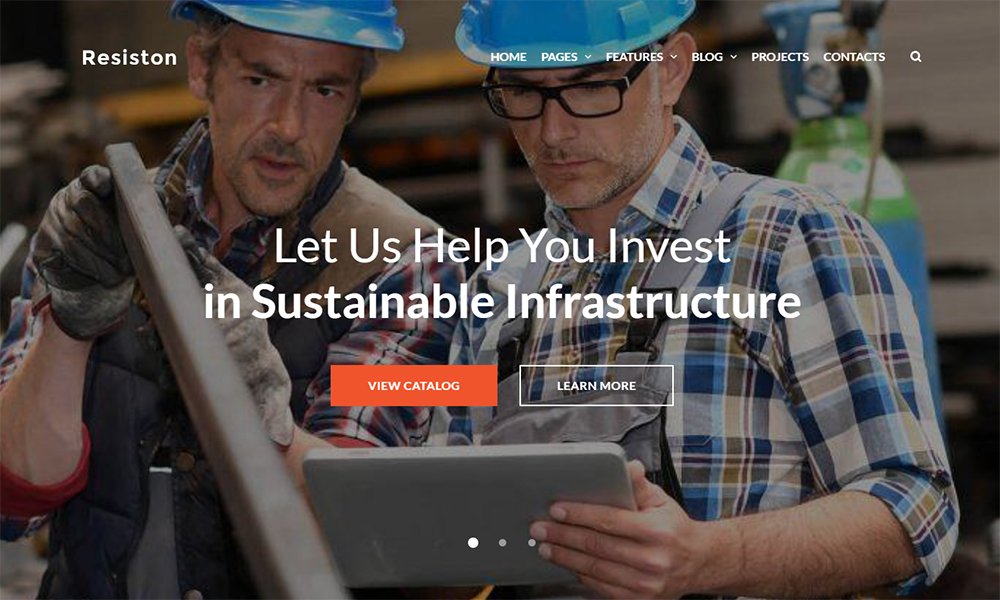 Resiston - Perusahaan Industri Elementor Theme WordPress