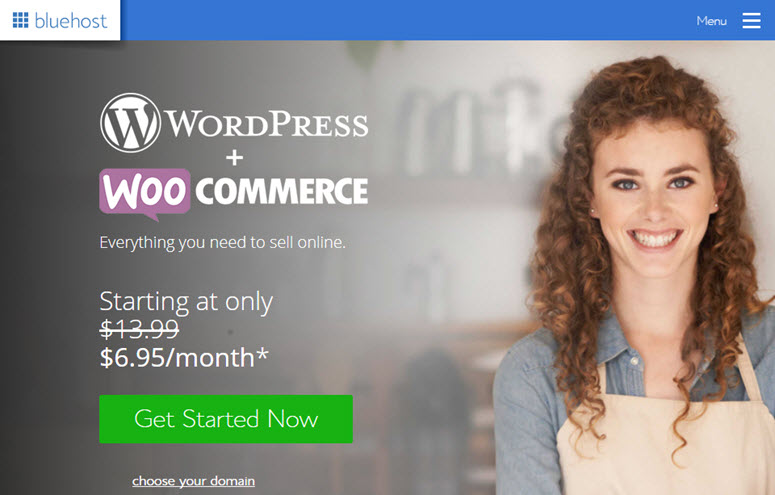 hosting woocommerce bluehost