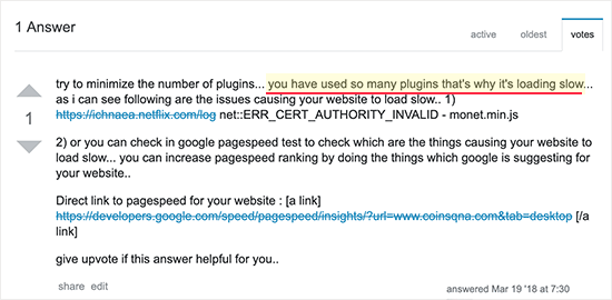 Pengembang menyalahkan plugin untuk situs yang lambat