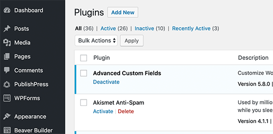 Berapa banyak plugin yang harus dipasang?