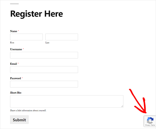 Formulir Pendaftaran Pengguna Kustom WordPress dengan Google reCAPTCHA