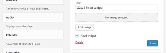 Q2W3 Fixed Widget untuk WordPress