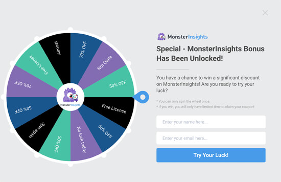 Kampanye Spin a Wheel Gamified