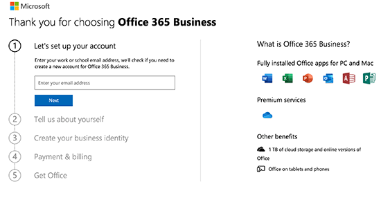 Pendaftaran Office 365 