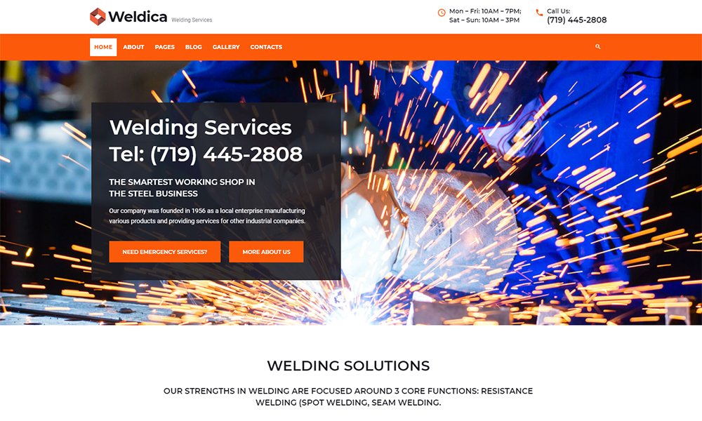 Weldica - Layanan Las Template Joomla