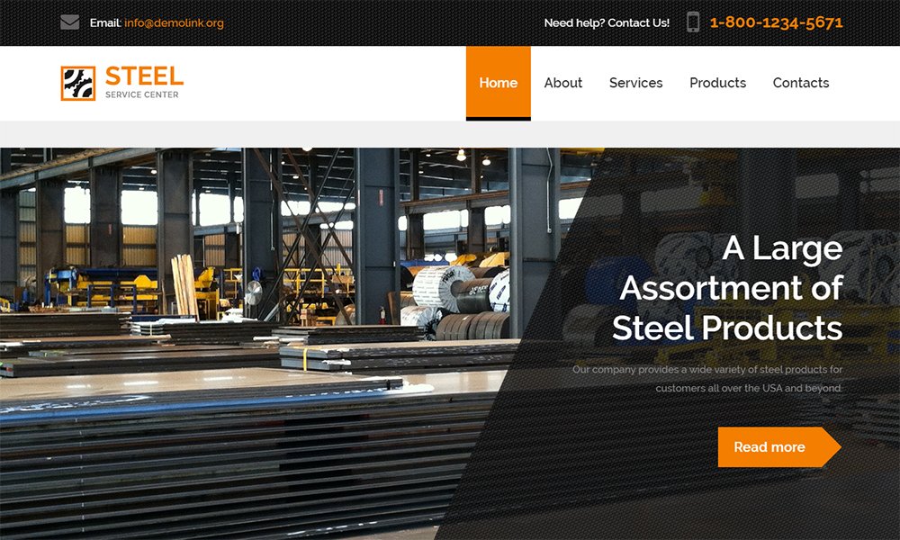 Templat Situs Web Responsif Steelworks 