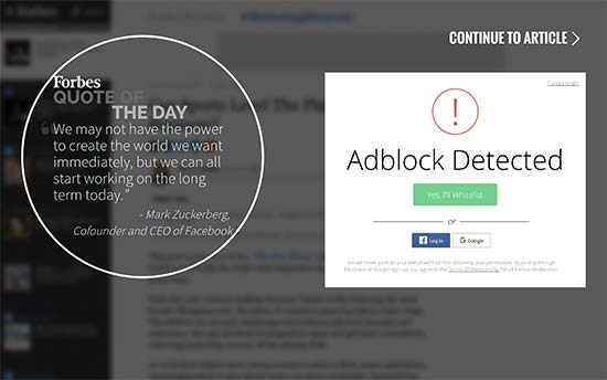 Dinding AdBlock di Forbes