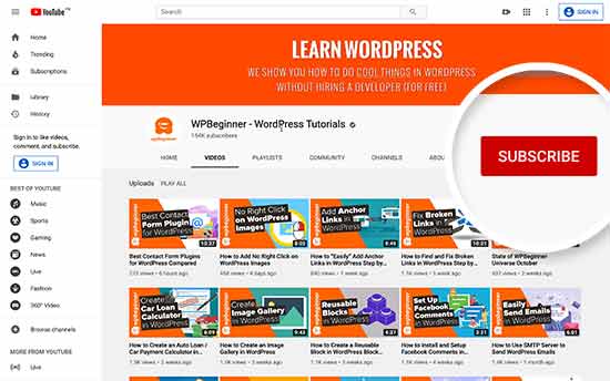 WPBeginner di YouTube