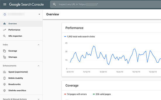 Dasbor Google Search Console