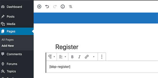 Membuat halaman registrasi bbPress