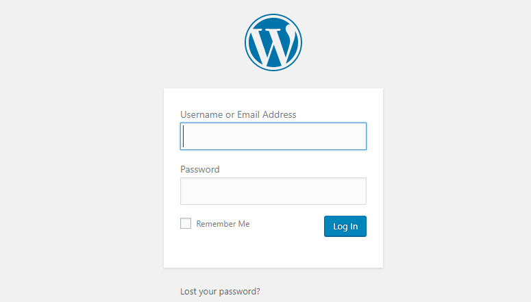 login wordpress