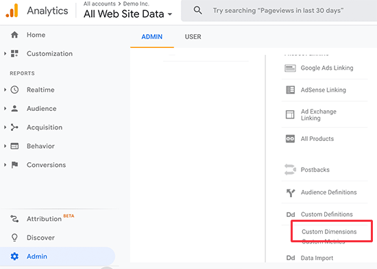 Menyiapkan dimensi khusus di Google Analytics