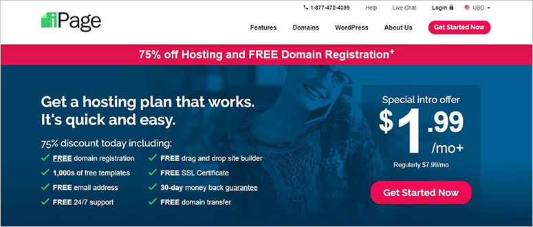 iPage Web Hosting, SSL gratis