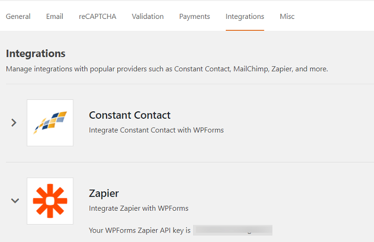 API Zapier