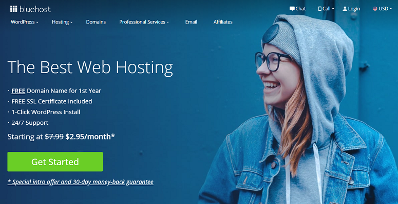 Bluehost, transfer domain secara gratis