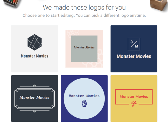 Logo untuk Film Monster dibuat oleh Hatchful