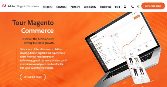 Halaman depan Magento