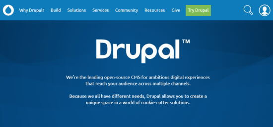 Halaman depan Drupal