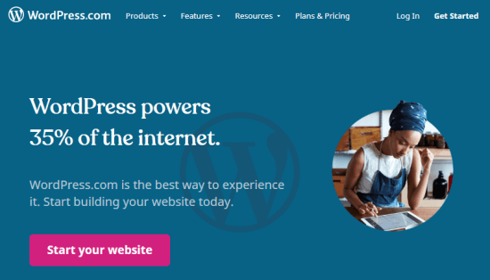 Halaman depan WordPress.com