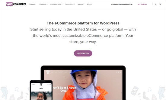 Situs web WooCommerce