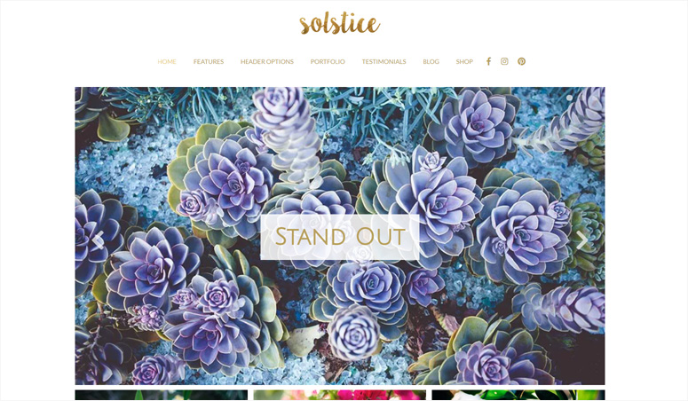 solstice-wordpress-theme "width =" 775 "height =" 452 "class =" menyelaraskan ukuran-penuh wp-image-223113 "srcset =" https://www.isitwp.com/wp-content/uploads/2018/ 10 / solstice-wordpress-theme.jpg 775w, https://www.isitwp.com/wp-content/uploads/2018/10/solstice-wordpress-theme-300x175.jpg 300w, https: //www.isitwp. com / wp-content / uploads / 2018/10 / solstice-wordpress-theme-768x448.jpg 768w "ukuran =" (lebar maks: 775px) 100vw, 775px "/></a></p>
<p>Solstice adalah tema WordPress sederhana namun indah yang cocok untuk fotografer dan blogger. Tema ini menampilkan tata letak beranda yang rapi dan bersih dengan tayangan slide yang memukau, halaman yang ditampilkan, posting yang ditampilkan dengan widget bilah sisi, dan ikon sosial footer.   </p>
<p>Tema ini sepenuhnya responsif dan siap untuk retina, membuatnya tampak hebat di semua perangkat dan layar. Dibangun dengan WordPress Customizer, Anda dapat menyesuaikan masing-masing dan setiap elemen di situs Anda dengan pratinjau langsung waktu nyata. Itu membuatnya mudah dan cepat untuk merancang situs web. </p>
<p>Selain itu, Anda dapat menggunakan warna khusus, font Google khusus, beberapa opsi tata letak tajuk, dll. Untuk menjadikan situs Anda unik dari yang lain. Untuk menampilkan karya seni Anda, Anda dapat menggunakan tata letak kotak yang bersih, portofolio yang dapat disaring, atau tata letak khusus dengan tema ini. </p>
<p>Baca kami <a href=