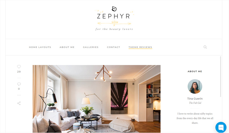 zephyr-wordpress-theme" width="775" height="452" class="alignnone size-full wp-image-223130" srcset="https://wptips.rbchosting.com/wp-content/uploads/2020/03/1583336224_986_45-Tema-Fotografi-Terbaik-untuk-WordPress-2020.jpg 775w, https://www.isitwp.com/wp-content/uploads/2018/10/zephyr-wordpress-theme-300x175.jpg 300w, https://www.isitwp.com/wp-content/uploads/2018/10/zephyr-wordpress-theme-768x448.jpg 768w" sizes="(max-width: 775px) 100vw, 775px"/></a></p>
<p>Zephyr is a clean and elegant WordPress theme for beauty lovers. You can create a beautiful photo blogging website using this theme. </p>
<p>The theme features 30+ stunning homepage layouts, 10+ header styles, multiple gallery options, etc. You can choose any design because each design has a professional look. For customizing the design, it has front-end customizer that allows you to change options with real-time live previews. </p>
<p>The theme lets you create galleries in a single column, 2 columns, 3 columns, or 4 columns. You can also add slideshows to share photos on your blog. </p>
<p>Read our <a href=