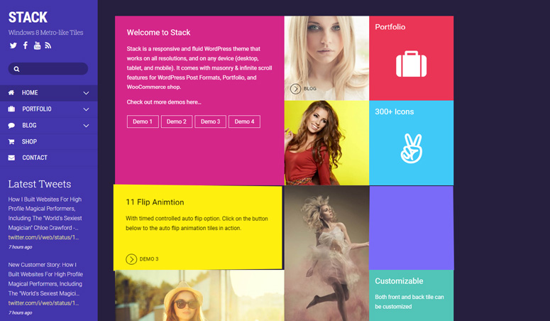 themify-stack-theme" width="775" height="452" class="alignnone size-full wp-image-223138" srcset="https://wptips.rbchosting.com/wp-content/uploads/2020/03/1583336226_671_45-Tema-Fotografi-Terbaik-untuk-WordPress-2020.jpg 775w, https://www.isitwp.com/wp-content/uploads/2018/10/themify-stack-theme-300x175.jpg 300w, https://www.isitwp.com/wp-content/uploads/2018/10/themify-stack-theme-768x448.jpg 768w" sizes="(max-width: 775px) 100vw, 775px"/></a></p>
<p>Themify Stack is a stylish, responsive WordPress theme inspired by Windows 8 Metro design. It’s ideal for showcasing your portfolios (design and photography) and creating eCommerce or corporate sites. </p>
<p>The theme comes with the Tiles addon built into it. It allows you to create tiled masonry layouts where you can showcase your latest works. It also has a post filter for the portfolio section and different WordPress post formats in a masonry layout. </p>
<p>If you want to sell your photographs or any other products, you can easily sell them as it has full WooCommerce support. </p>
<p>Read our <a href=