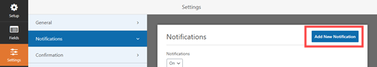 Menambahkan notifikasi baru di WPForms