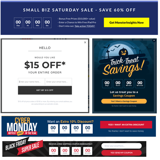 Contoh Timer Penjualan Dinamis - OptinMonster