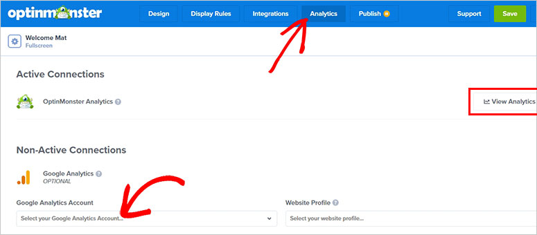 Hubungkan Analytics