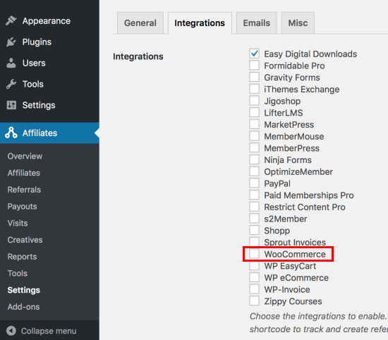 Mengintegrasikan AffiliateWP dengan WooCommerce