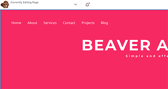 Pratinjau menu navigasi khusus ditambahkan dengan Beaver Builder