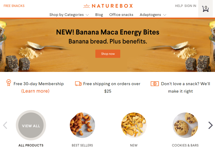 kotak langganan misalnya naturebox