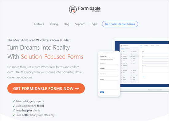 Situs web plugin Formidable Forms