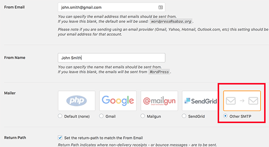 SMTP Gmail