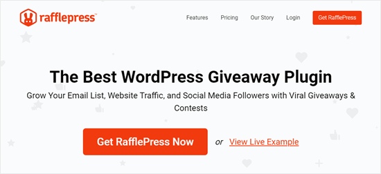 Situs web RafflePress