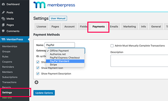 Tambahkan metode pembayaran untuk langganan paywall Anda