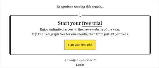 Paywall The Daily Telegraph