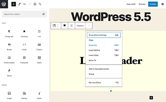 Blokir perubahan UI Editor di WordPress 5.5