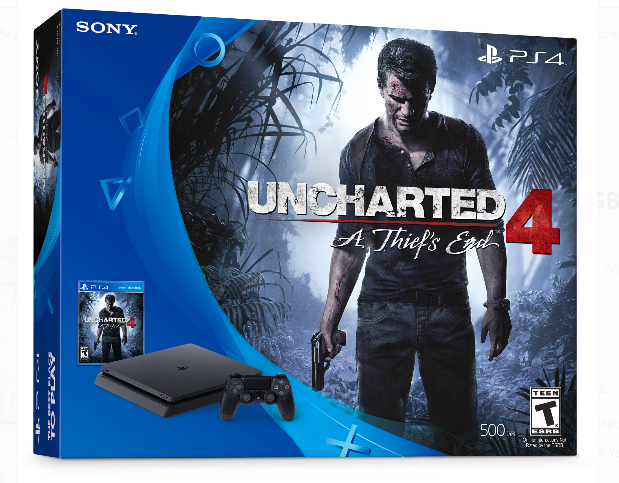 Bundel PS4 dengan Uncharted 4.