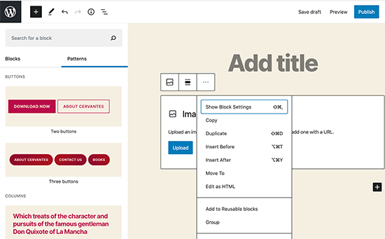 UI editor blok yang ditingkatkan