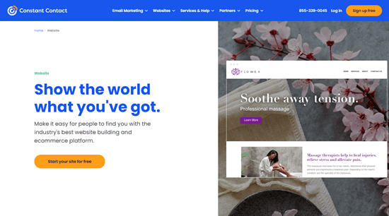Situs web Constant Contact Website Builder